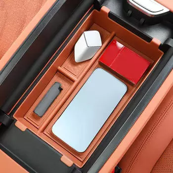 Подлокотник для хранения автомобиля, автомобильный аксессуар, 3 отделения, держатель консоли для укладки чёрный