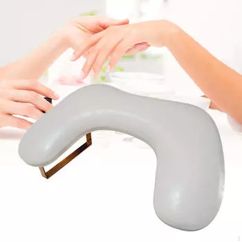 Подлокотник для маникюра, подушка для ногтей, подушка для начинающих технических специалистов White with gold leg