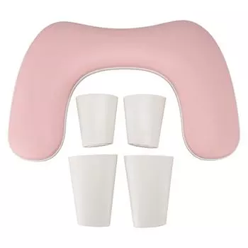 Подлокотник для маникюрного стола U-образный, наклон 15 градусов, искусственная кожа, нескользящая подставка, подлокотник для маникюрного стола, розовый