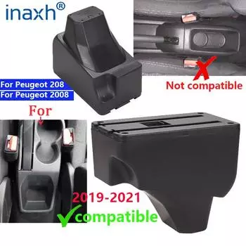 Подлокотник для Peugeot 2008 Для Peugeot 208 Ящик для подлокотника автомобиля 2019 2020 2025 Детали для модернизации Детали интерьера Аксессуары для ящиков для хранения