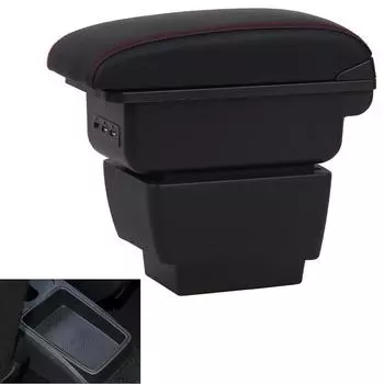 Подлокотник для Skoda Fabia 3, автомобильный подлокотник для Skoda Fabia III, коробка для хранения деталей, аксессуары 2015-2020 чёрный