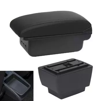 Подлокотник для Skoda Fabia 3, автомобильный подлокотник для Skoda Fabia III, коробка для хранения деталей, аксессуары 2015-2020 чёрный