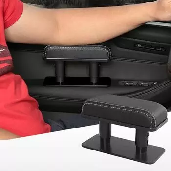 Подлокотник двери автомобиля, регулируемая высота, подлокотник автомобиля, подушка для поддержки локтя, искусственная кожа, универсальные защитные коврики для салона