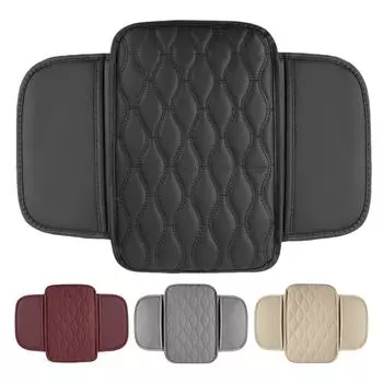 Подлокотник с карманом, защитный чехол для центральной консоли автомобиля, кожаная накладка на локоть, ящик для хранения, пенопластовая накладка на высоту, сумка для хранения красный