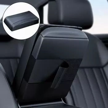 Подлокотник с подставкой для высоты Органайзер для автомобильного сиденья Подлокотник с регулируемой подставкой для подлокотника Кожаная подушка для подлокотника Ящик для подлокотника чёрный