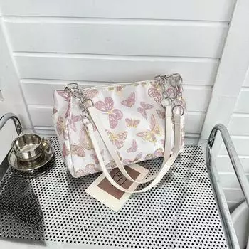 Подмышки новая текстура повседневная 2024 иностранный стиль подушка большая емкость тренд осень мода сумка через плечо женская розовый