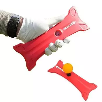 Поднимает мяч для гольфа Power Launch Set Портативный пусковой ракетный коврик для гольфа Держатель для мячей для гольфа Основания для помещений красный