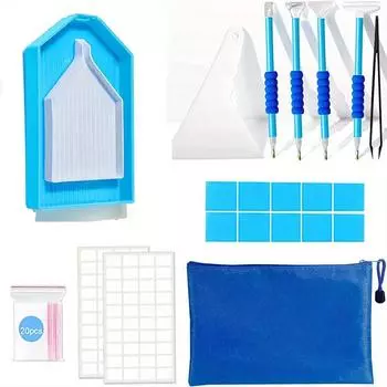 Поднос для алмазной живописи, многофункциональный контейнер, рабочий контейнер для хранения бисера, аксессуары для алмазной живописи, лоток, коробка для искусства J-25