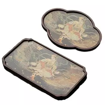 Поднос для чая, бамбуковая тарелка, центральные элементы стола, украшение для суши, еда, витрина для кейтеринговых вечеринок, кухня, праздник