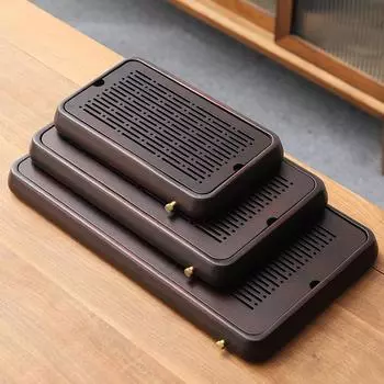 Поднос для чая, бытовой небольшой поднос для хранения воды, слив воды, чайный столик, бамбуковый простой прямоугольный чайный сервиз