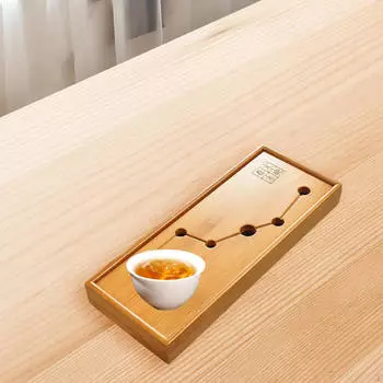 Поднос для чая из бамбука, поднос для сервировки, дренажный переносной столик для кунг-фу в китайском стиле