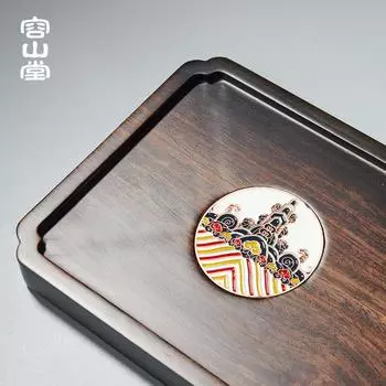 Поднос для чая из цельного дерева Rongshantang, бытовой держатель для чая из черного дерева, деревянная подставка для чашки, подставка для чашки для чая, стол для сухого замачивания, теплоизоляционная подкладка
