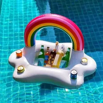 Поднос для чашек для бассейна Bleo Rainbow Tube, корейские водные развлечения