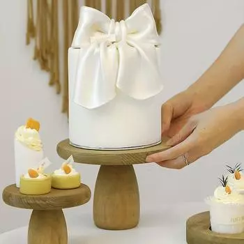 Поднос для десерта на свадьбу, деревянная тарелка для торта, винтажная подставка, аксессуары для украшения димсамов