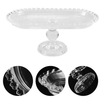 Поднос для десерта на вечеринку, изысканная фруктовая основа, декоративная хрустальная стеклянная тарелка для закусок
