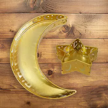 Поднос для десертной выпечки Рамадана Moon Star White