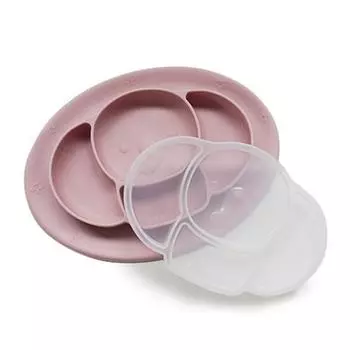 Поднос для детского питания Ange Suction Elephant + крышка, розовый (Поднос), Поднос для еды + крышка, популярные корейские предметы для родителей