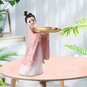 Поднос для девочек, статуэтка, скульптуры, ювелирные изделия, ключ для хранения ключей, держатель для шкафа, счетчик, статуи из смолы для Purple