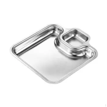 Поднос для еды, легкоочищаемый контейнер для фруктов, контейнер для закусок, подставка для охлаждения, тарелка, тарелка для мяса Silver