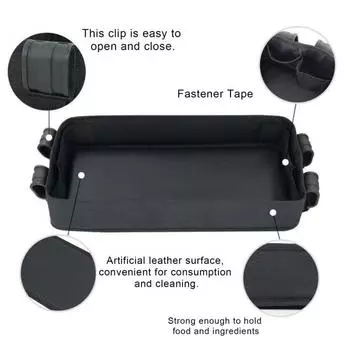 Поднос для еды в коляску с лентами, чистый, универсальный, водонепроницаемый, легко крепится, совместимый с подносом для еды Small