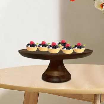 Поднос для фруктов, держатель для закусок, сервировочные тарелки, подносы, тарелки, многофункциональная подставка для торта большой емкости из дерева