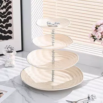Поднос для фруктов и закусок, держатель для выпечки, подставка для кексов на елку, 4 яруса на год