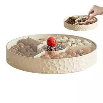 Поднос для фруктов Поднос для закусок Фруктовая тарелка Многослойный держатель для фруктов Разделенное блюдо для фруктов Поднос для фруктов с крышкой для фруктов