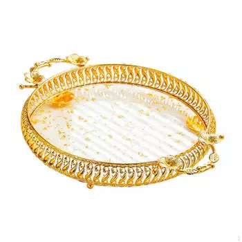 Поднос для хлеба, конфет, десертов, двойные ручки, фруктовая чаша, тарелка для хранения овощей для ресторана Large