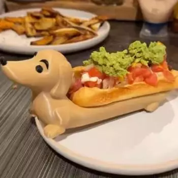Поднос для хот-догов в виде таксы Поднос для сервировки суши Конфетница Тарелка для обеда в виде таксы Милые сэндвичи в форме щенка Тарелка для обеда в виде щенка Домашний декор A