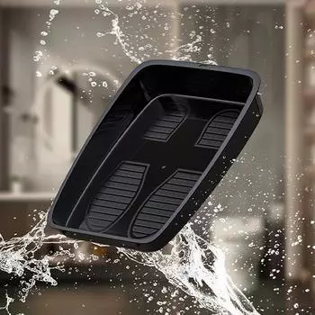 Поднос для хранения автомобильной обуви, интерьерный многофункциональный прочный аксессуар, органайзер для уборки автомобиля, контейнер под сиденьем чёрный