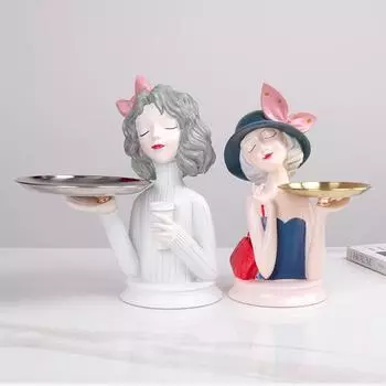 Поднос для хранения ключей на крыльце, украшение для гостиной, телевизора, шкафа, украшения, светильники, роскошные домашние вещи, подарок на свадьбу и новоселье