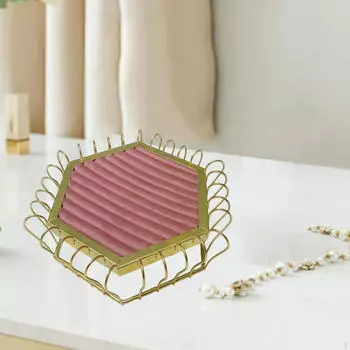 Поднос для хранения колец, сережек и браслетов. Органайзер для домашнего магазина. чёрный