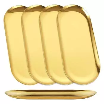 Поднос для хранения косметики из нержавеющей стали, пластина для маникюра и дизайна ногтей, пинцеты, кусачки, контейнер для ручек, поднос для демонстрации десертов и тортов