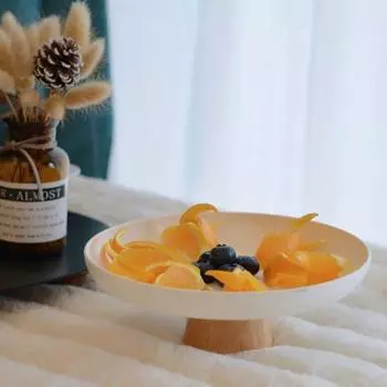 Поднос для хранения сплошного цвета, экологически чистый, удобный для чистки десертный стол белый