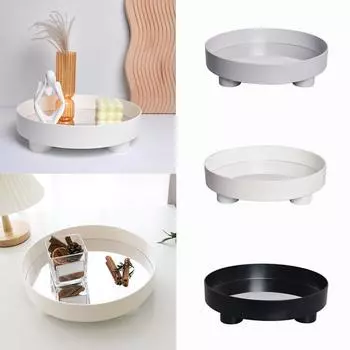 Поднос для хранения ювелирных изделий Фрукты Еда Поддон Чашки Духи Настольные товары Органайзер для всякой всячины Чайные сервизы Украшения для дома серый