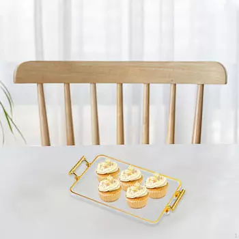 Поднос для кофейных чашек с ручками, прямоугольный поднос для хранения ювелирных изделий, органайзер для ванной комнаты Transparent