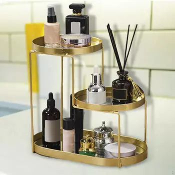 Поднос для косметики в ванной, отдельно стоящая полка, подносы для хранения мелочей, органайзер для туалетного столика Marbling A
