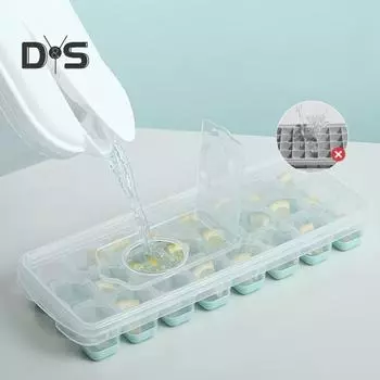 Поднос для кубиков льда, 24 сетки, легкосъемный силиконовый контейнер для виски, коктейля, льда, товары для вечеринок синий