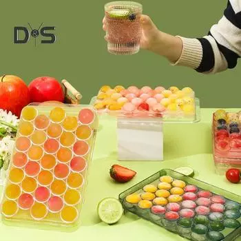 Поднос для кубиков льда ручной работы, легко демонтируемый, полезная 33 сферическая форма для хоккея своими руками зелёный