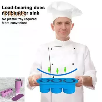 Поднос для льда с крышкой, силиконовая форма для льда, без запаха, без бисфенола А, 3 цилиндрических кубика льда для охлаждения напитков, кофе, сока, виски розовый