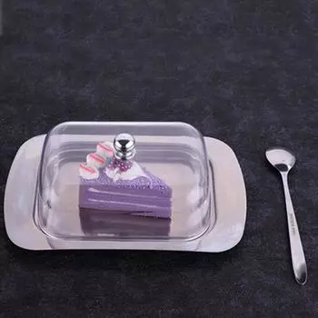 Поднос для масла, контейнер для сыра, хлеба, поднос для хранения с прозрачной крышкой