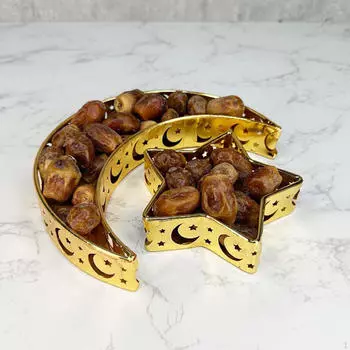 Поднос для обеденной тарелки Eid Moon Star, Мубарак, украшение стола, посуда