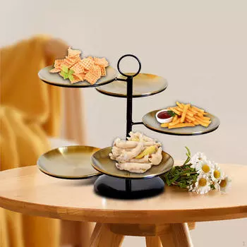 Поднос для печенья, блюдо для подачи фруктовых закусок, витрина на 5 тарелок, съемная центральная часть десерта Argent