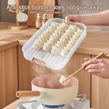 Поднос для пельменей, компактный, для ежедневного использования, пластиковый, пищевой, в холодильнике, футляр для хранения пельменей, практичный, сохраняет свежесть, не содержит BPA Single Layer