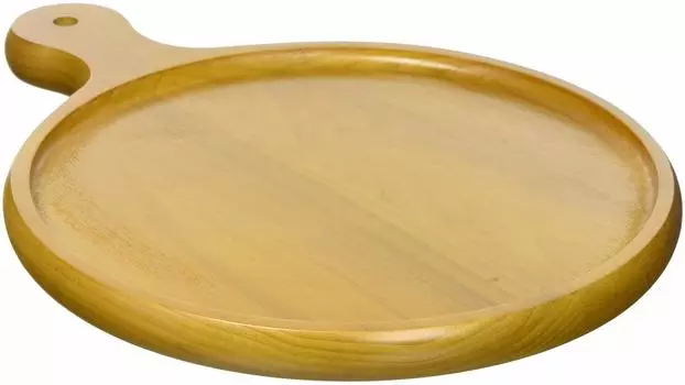 Поднос для пиццы Takahashi Sangyo, большой, из тюльпанового дерева, сделано в Японии, WPZ05010, 260 мм жёлтый