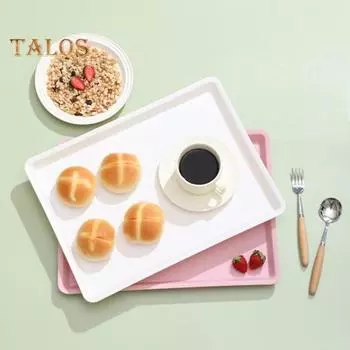 Поднос для подачи еды с нескользящим основанием, большой емкости, пищевой класс, без бисфенола А, фруктовое печенье, десерт, многоразовый пластиковый поднос зелёный