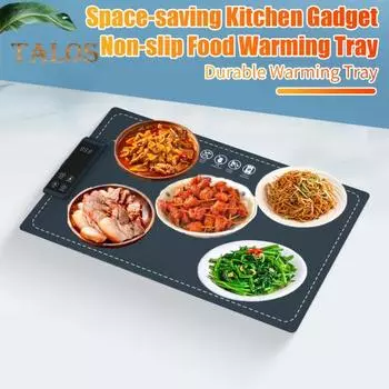 Поднос для подогрева пищи с большой вместимостью, панелью с цифровым дисплеем, складной конструкцией, регулируемым быстрым подогревом, электрическим подогревающим ковриком US Plug