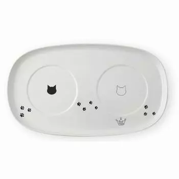 Поднос для посуды Nekoichi, можно мыть в посудомоечной машине в микроволновой печи (двойной) &