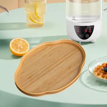 Поднос для сервировки, аксессуары для блюд, чайная доска в форме цветка, тарелка для закусок и фруктов с рисунком small_wood color