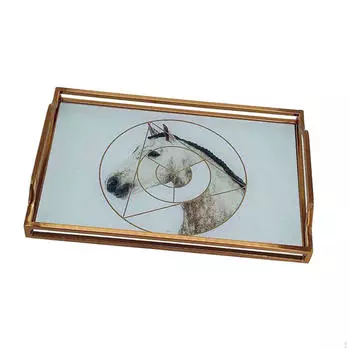 Поднос для сервировки, декоративный органайзер для столешницы, роскошный чайный сервиз, тарелка, украшения, еда для Blue